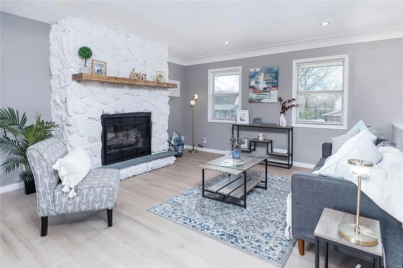 Signature stone fireplace